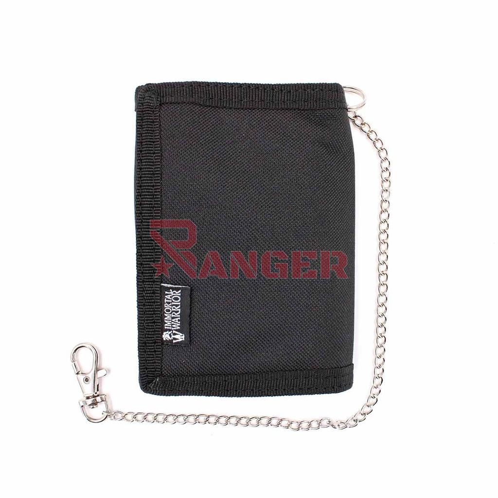 CARTERA IMMORTAL NYLON C/CADENA NEGRA