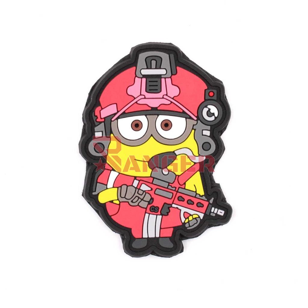 PARCHE IMMORTAL PVC 3D MINION TACTICO ROSA