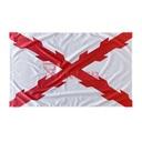 BANDERA IMMORTAL BORGOÑA RASO 150 X 90 BLANCA/ROJA