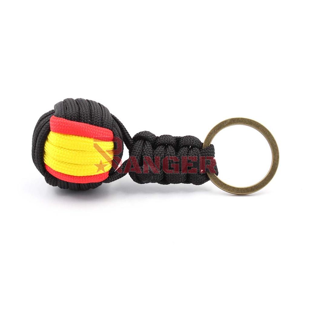 LLAVERO BOLA IMMORTAL PARACORD BANDERA ESPAÑA NEGRO