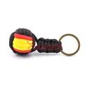 LLAVERO BOLA IMMORTAL PARACORD BANDERA ESPAÑA NEGRO