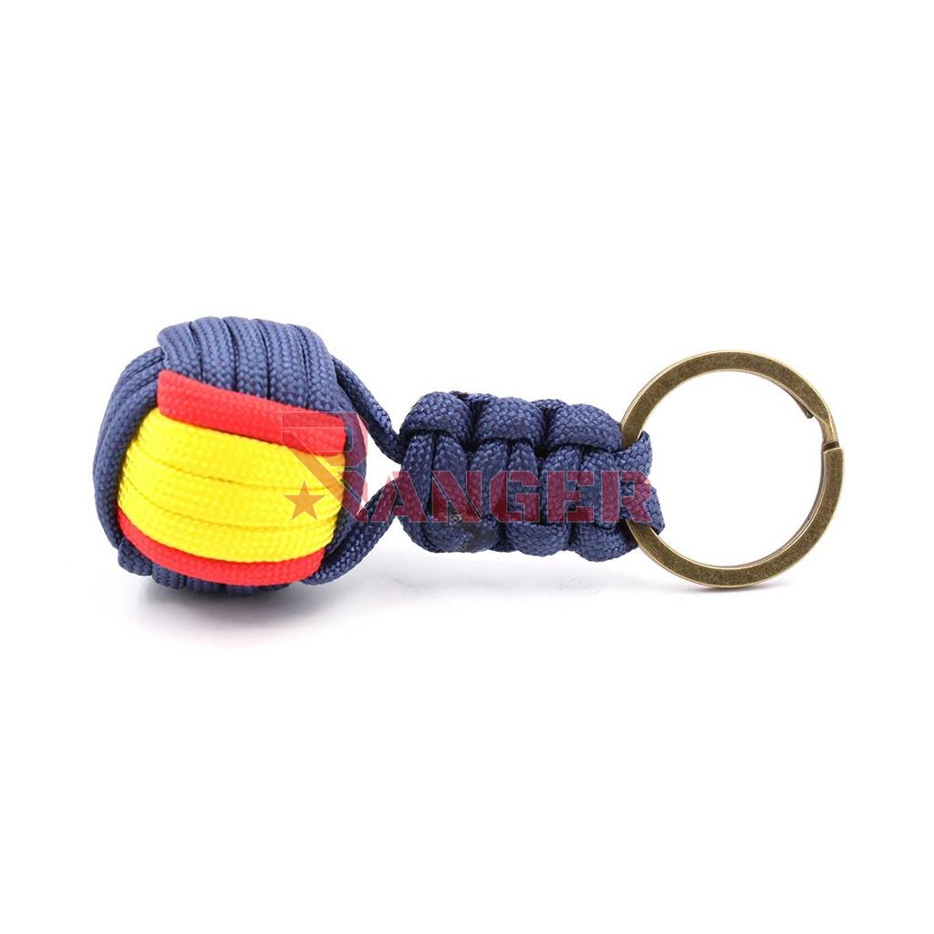 LLAVERO BOLA IMMORTAL PARACORD BANDERA ESPAÑA MARINO