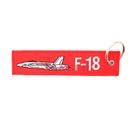 LLAVERO CINTA RECTANGULAR IMMORTAL REMOVE F18 ROJO