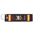 LLAVERO CINTA RECTANGULAR IMMORTAL BRIPAC TRIUNFAR O MORIR NEGRO