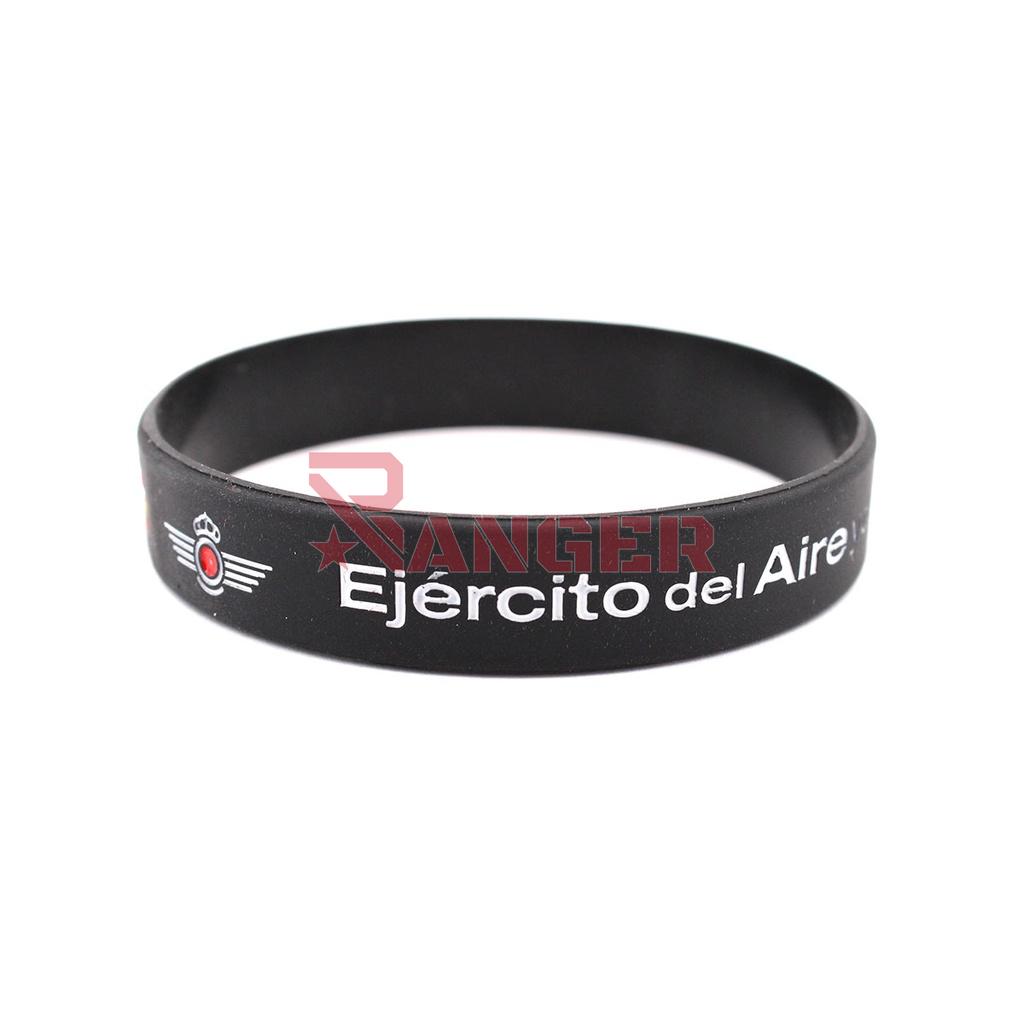 PULSERA IMMORTAL PVC EJERCITO AIRE NEGRA
