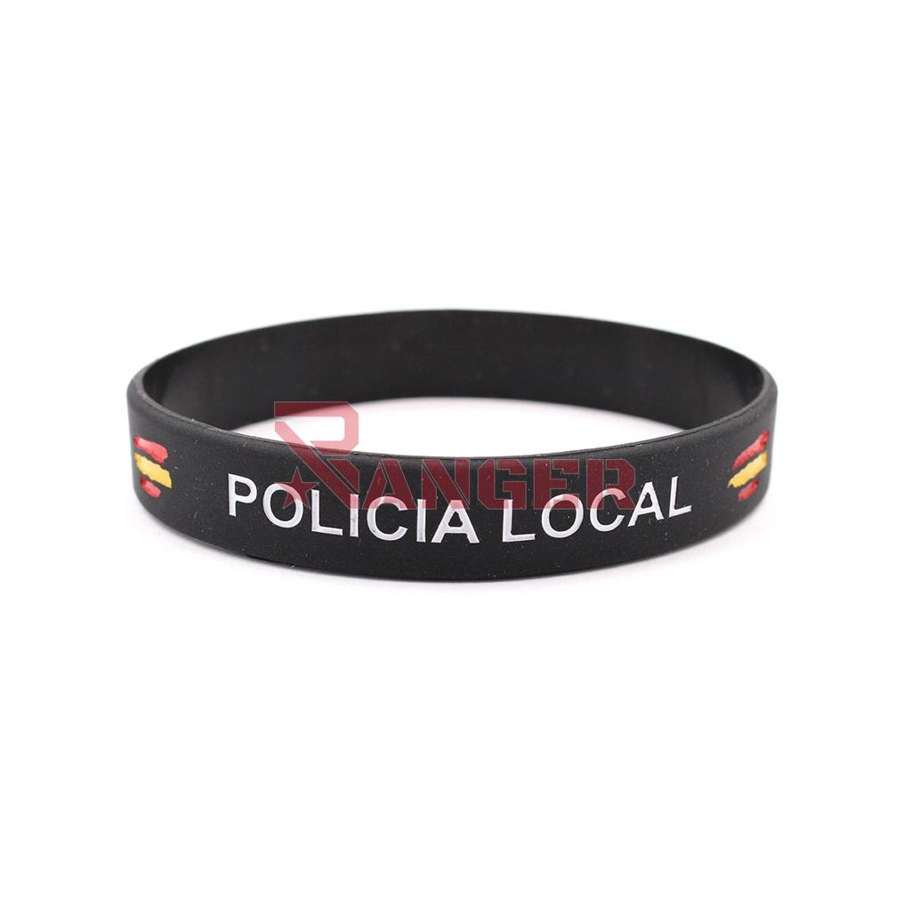PULSERA IMMORTAL PVC POLICIA LOCAL NEGRA