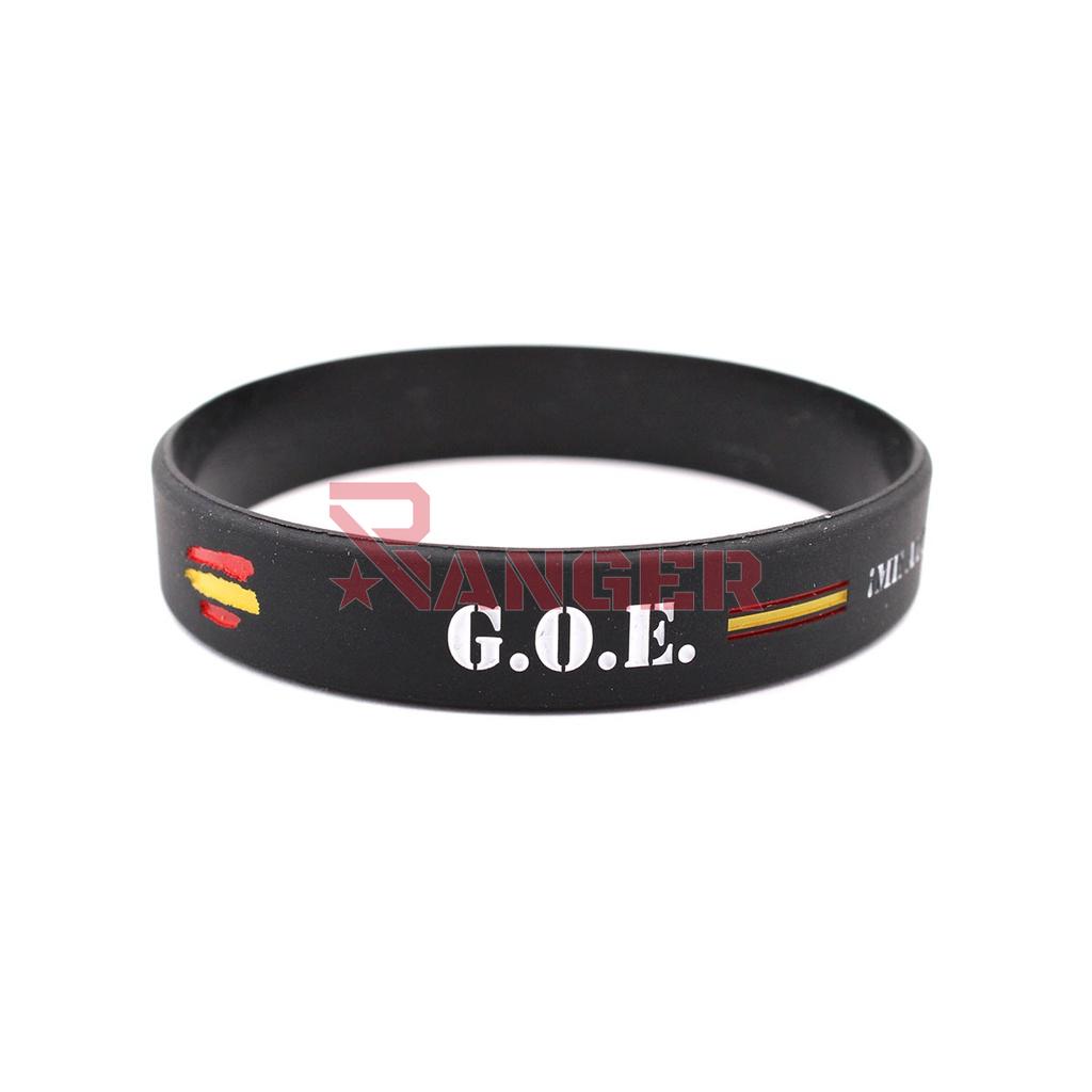 PULSERA IMMORTAL PVC G.O.E NEGRA