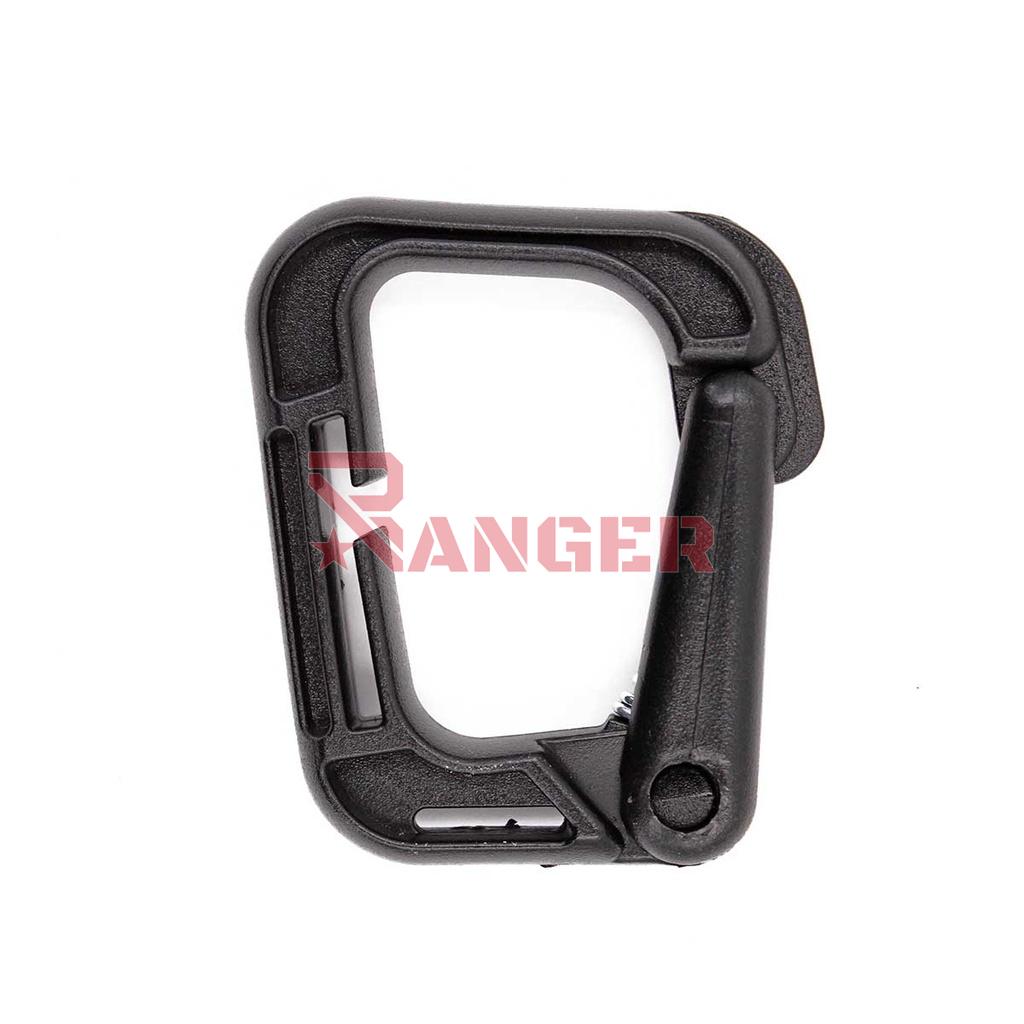 MOSQUETON IMMORTAL PVC CUADRADO 58 X 49 MM NEGRO