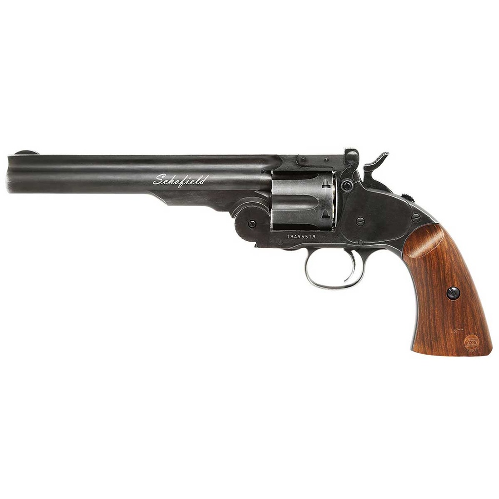 REVOLVER ASG SCHOFIELD 6" CO2 4.5 NEGRO/MARRON