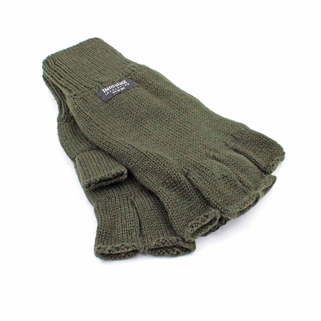 GUANTE ACRILICO THERMAL DEDOS CORTADOS VERDE