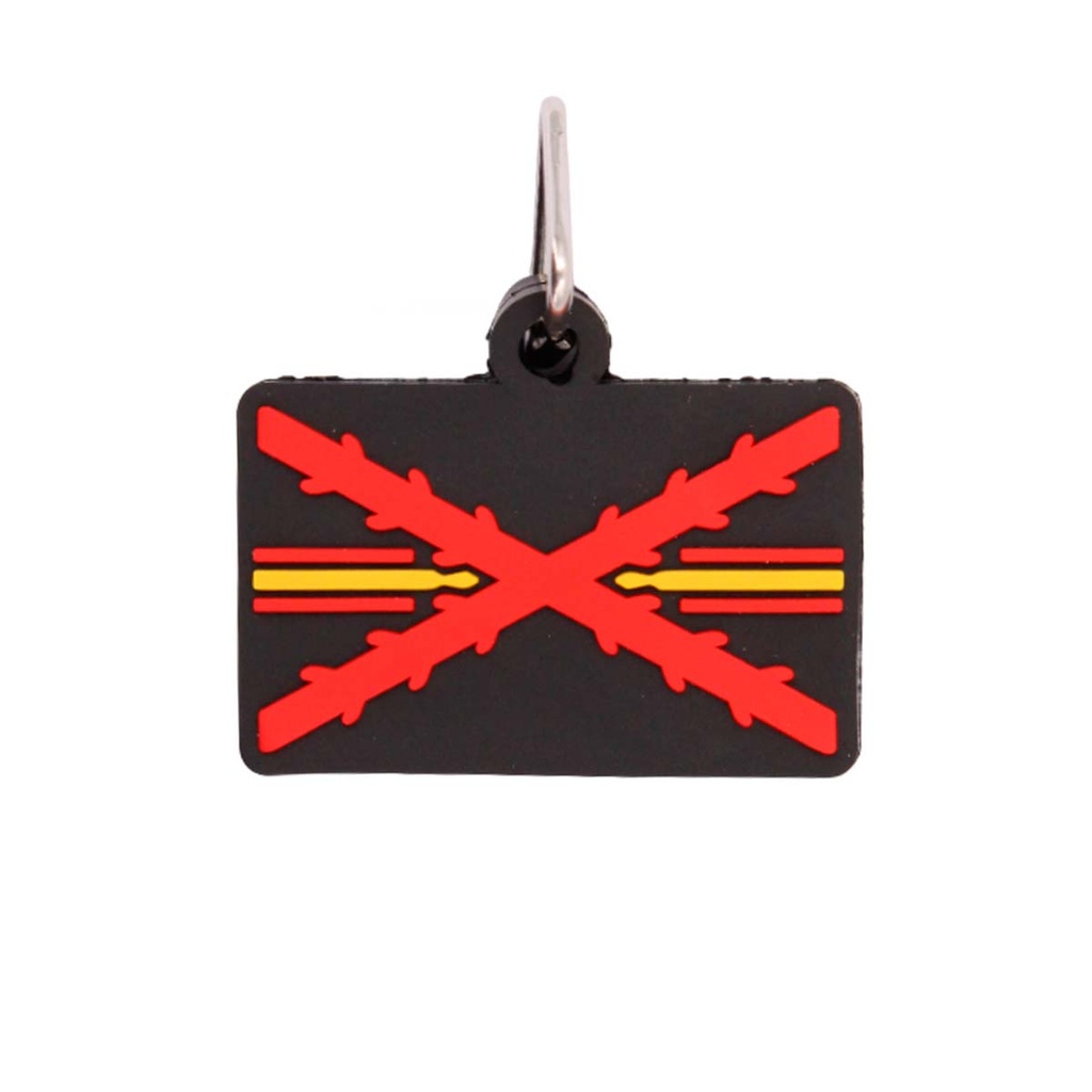 LLAVERO IMMORTAL PVC BORGOÑA NEGRO