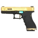 PISTOLA WE G17 CUSTOM-TG FULL METAL NEGRA-DORADA