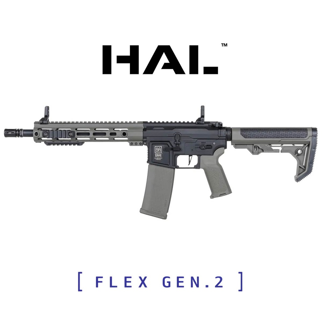 FUSIL SPECNA ARMS SA-F05-RL FLEX GEN.2 HAL ETU BRUSHLESS LIGHT OPS STOCK NEGRO-VERDE