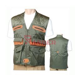 CHALECO CAZA TAPETA DOBLE MORRAL VERDE