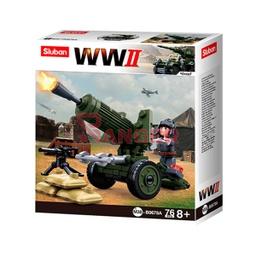 [SLB0026] CAÑON SLUBAN WWII 77PCS VERDE