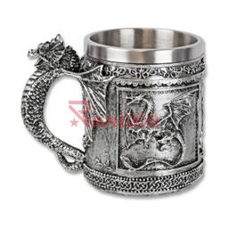 [39034] JARRA DECORACION DRAGON NEGRA