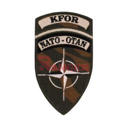 [636162A] PARCHE BORDADO KFOR NATO-OTAN C/VELCRO CAMO