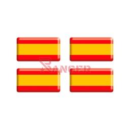 [130245] PEGATINA ABULTADA MED. BLISTER 4PCS BANDERA ESPAÑA