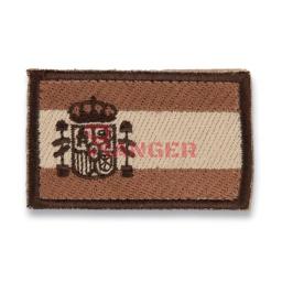 PARCHE BANDERITA ESPAÑOLA VELCRO HOMBRO BORDADO DESIERTO