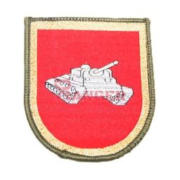 PARCHE TANQUE D A BORDADO ORO-PLATA ROJO