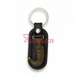 [09856] LLAVERO BARBARIC CUCHILLO ARABE CUERO DORADO