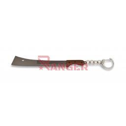 [09871] LLAVERO MACHETE BOLO 3 RAYAS MARRON-PLATA