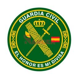 [133478] PEGATINA PLANA GR. REDONDA GUARDIA CIVIL HONOR VERDE