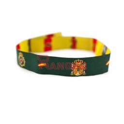 [111624-OD] PULSERA CINTA BANDERA ESPAÑA CONSTITUCION G.C. P.N.VERDE