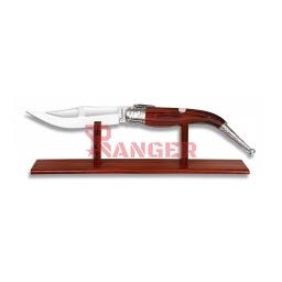 [04011] NAVAJA BANDOLERA 6 MUELLES GR.REGALO PEANA MADERA