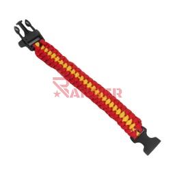 [09329] PULSERA PARACORD ESPAÑA ANCHA SILBATO