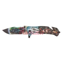 NAVAJA RANGER IMPRESION 3D HOJA 8 CM ACERO INOXIDABLE MANO ABS BLOQUEO LINER LOCK