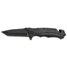 NAVAJA TÁCTICA ROMPEVIDRIOS HOJA 9 CM ACERO INOXIDABLE MANGO ALUMINIO