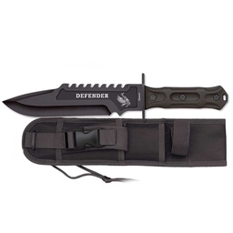 CUCHILLO TÁCTICO HOJA DE 23 CM CON FUNDA DE NYLON Y MANGO DE ABS