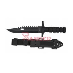 [32434] CUCHILLO ALBAINOX PUÑO/FUNDA ABS NEGRO