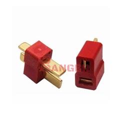 [CZ0812] CONECTOR T MACHO/HEMBRA 5PCS NEGRO-ROJO