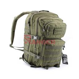 Mochila 36L sistema Molle 4 bolsillos espalda acolchada acolchado EVA ajuste de volumen Verde
