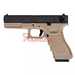 [WE-G002B-TAN] PISTOLA WE G18 V4 FULL METAL TAN-NEGRO