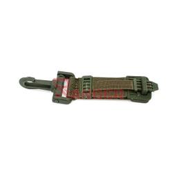 [16139P] BAGUILLA MILITAR C/MOSQUETON PVC VERDE