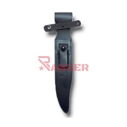 [79159] FUNDA CUCHILLO CUERO MEDIANA NEGRA