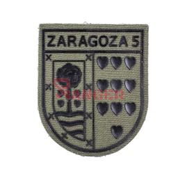 [301427-OD] PARCHE ZARAGOZA 5 CORAZONES VELCRO VERDE