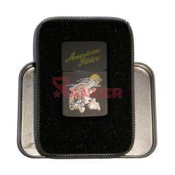 [57014] MECHERO ZIPPO LOBO MOTO AMARILLO-MARRON