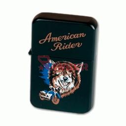 [57015] MECHERO ZIPPO LOBO MOTO MARRON-CELESTE