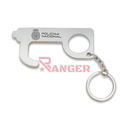 [09393GR4019] LLAVERO EMPUJADOR ANTICOVID POLICIA NACIONAL PLATA