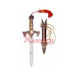 [31312] DAGA TEMPLARIA C/FUNDA 21 CM PLATA