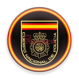 [08206] IMAN FRIGO POLICIA NACIONAL ESPAÑA REDONDO NEGRO