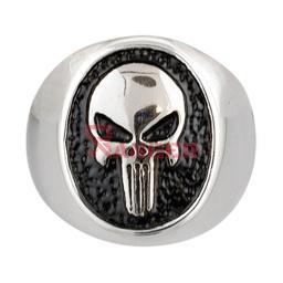 ANILLO PUNISHER PLATA-NEGRO