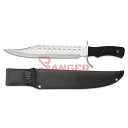 [32510] CUCHILLO ALBAINOX 28.7CM C/FUNDA NYLON NEGRO-BLANCO