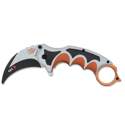 Navaja Karambit Entrenamiento Mango Aluminio Filo Sin filo Naranja