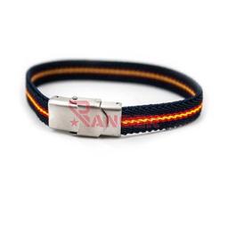 [88611-NVBL] PULSERA ESPAÑA ELASTICA CIERRE METALICO MARINO