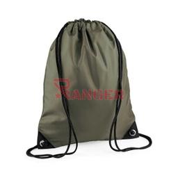 Mochila saco de nylon con cordón Verde